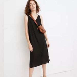 Madewell linen midi dress size small